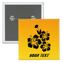 Yellow Orange Tropical Flowers Pins