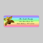 Yellow Orchid Address Label labels
