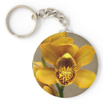 Yellow Orchid keychain