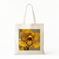 Yellow Orchid tote bag