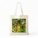 Yellow Orchid with yellow and black stripes Tote bags