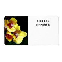 Yellow Orchids Shadow and Light Personalized Shipping Labels