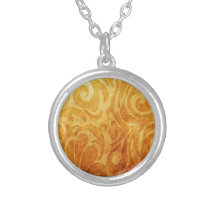 yellow ornate swirl pattern pendants