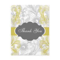 yellow ornate ThankYou Cards Postcards