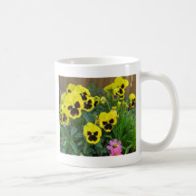 Yellow Pansies Coffee Mugs