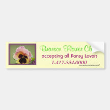 yellow Pansy Bumpersticker-customize Bumper Sticker