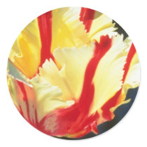 yellow Parrot tulips, 'Flaming Parrot' flowers Stickers