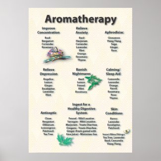 Yellow Pattern Aromatherapy Chart Poster