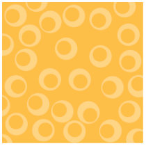 Yellow pattern of circles. Retro. Custom Photo Cut Out