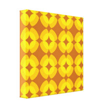 Yellow Patterned Canvas 12x12 Stretched Canvas Prints
