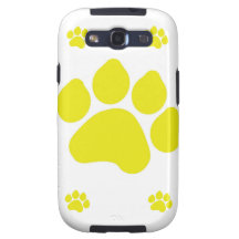 Yellow Paw Print Samsung Galaxy case