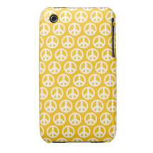 Yellow  Peace iPhone 3 Covers