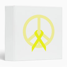 Yellow Peace & Ribbon Binders