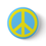 Yellow Peace Symbol Products Pins