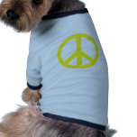 Yellow Peace Symbol Products Dog T Shirt