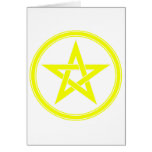 Yellow Pentacle Pentagram Cards