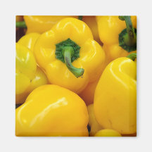 Yellow Peppers Background Refrigerator Magnets