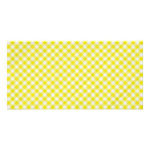 yellow picnic table cloth personalized photo card