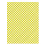 yellow picnic table cloth postcard