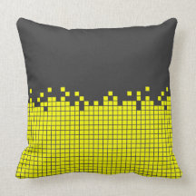 Yellow Pixels Computer Geek pillow