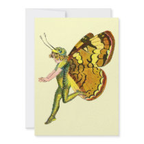 Yellow Pixie Fairy Personalized Invite