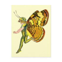 Yellow Pixie Fairy Post Cards