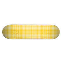 Yellow Plaid Skate Deck