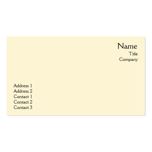 Yellow Plain - Business Business Cards