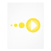 Yellow Play Button Custom Letterhead