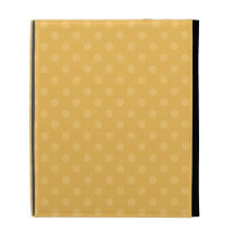 Yellow polka dots iPad folio cases