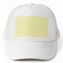 Yellow polka dots pattern. Spotty. Hat