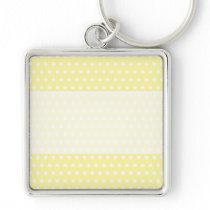 Yellow polka dots pattern. Spotty. Keychain