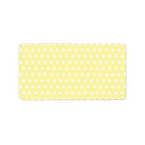 Yellow polka dots pattern. Spotty. Personalized Address Labels