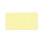 Yellow polka dots pattern. Spotty. Personalized Address Labels