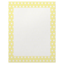 Yellow polka dots pattern. Spotty. Custom Letterhead
