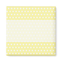 Yellow polka dots pattern. Spotty. Refrigerator Magnets