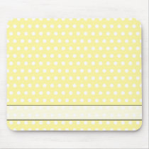 Yellow polka dots pattern. Spotty. Mouse Pads