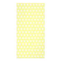 Yellow polka dots pattern. Spotty. Photo Card Template