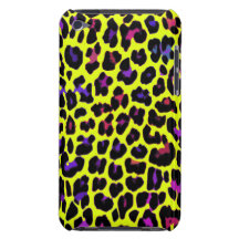 Yellow Pop Leopard Print Barely There iPod Cases