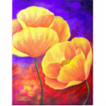 Yellow Poppy Flower Painting Art Photo Sculpture