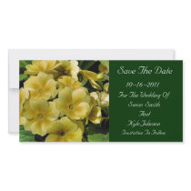 Yellow Primrose Flower Wedding Save The Date