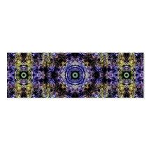 Yellow Purple Fractal Electricity Business Cards