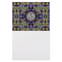 Yellow Purple Fractal Electricity M Personalized Stationery
