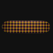 Yellow Purple Pink Black Plaid skateboards