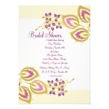 Yellow & Purple Spring Bridal Shower Invitation