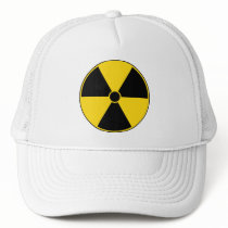 Yellow Radiation Symbol Cap Mesh Hats