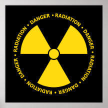 Yellow Radiation Symbol Poster