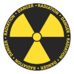 Yellow Radiation Symbol Sticker