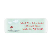 Yellow Raincoat Address Label