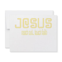(Yellow) Reach Out, Touch Faith with Jesus! Custom Invitations